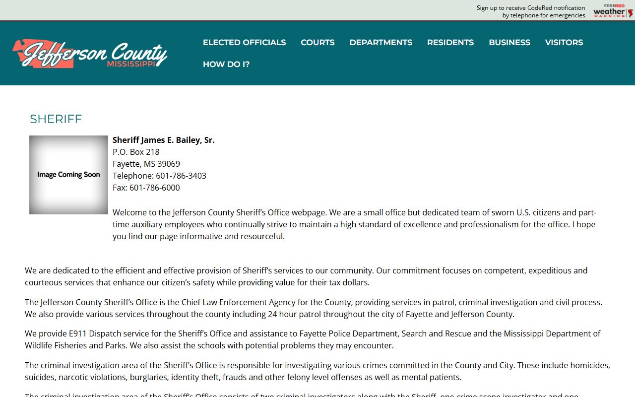 Jefferson County criminal court records and sheriff agency overview