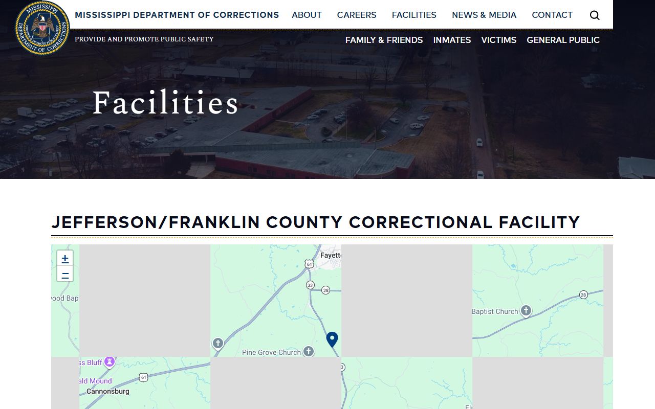 MDOC facility page for the Jefferson/Franklin County Correctional Facility inmate record